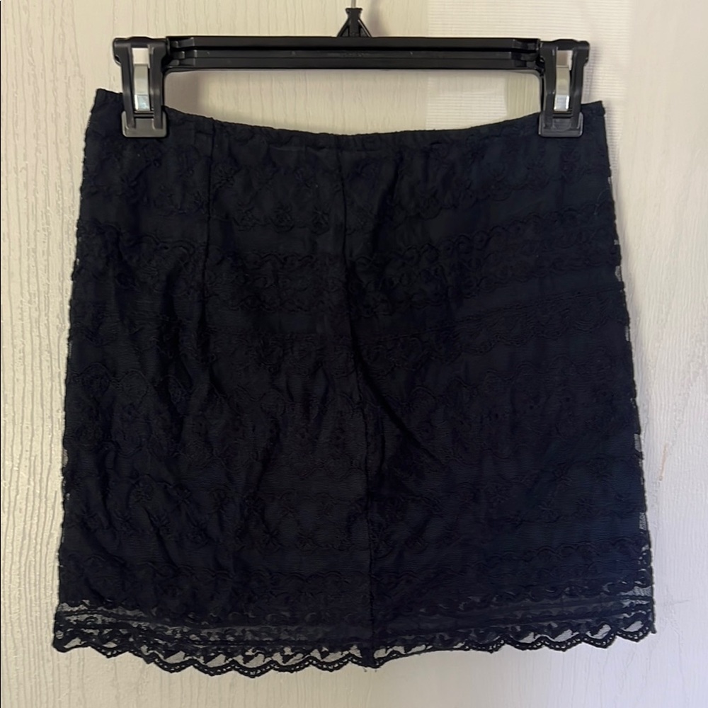 Abercrombie & Fitch Navy Blue Lace Skirt